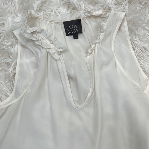 100% silk cream color top - Picture 4 of 9